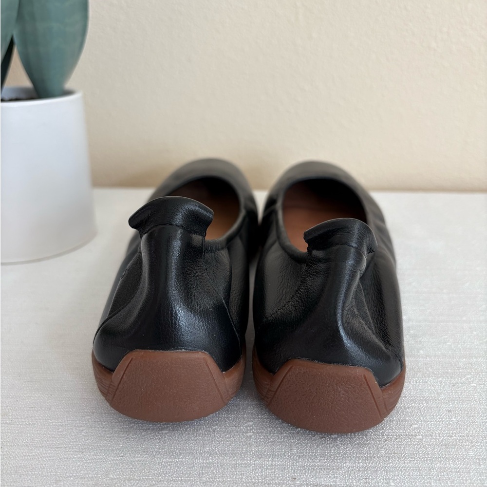 New Josef Seibel Black Leather Flexible Ballet Flats Women’s EU41 US9.5 - Picture 8 of 13